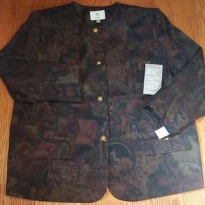 Amanda Smith Size 24W P Floral Paisley Art Blazer